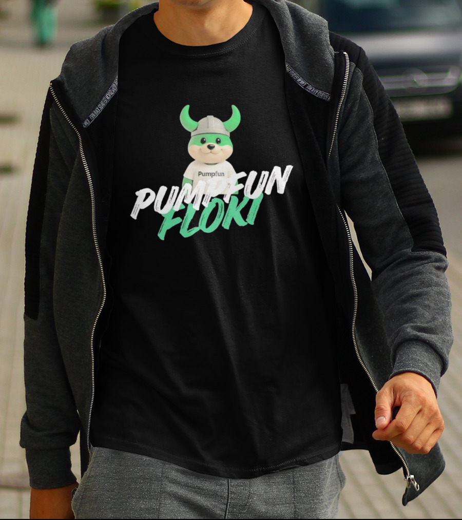Pumpfun Floki Viking Helmet Character T-Shirt
