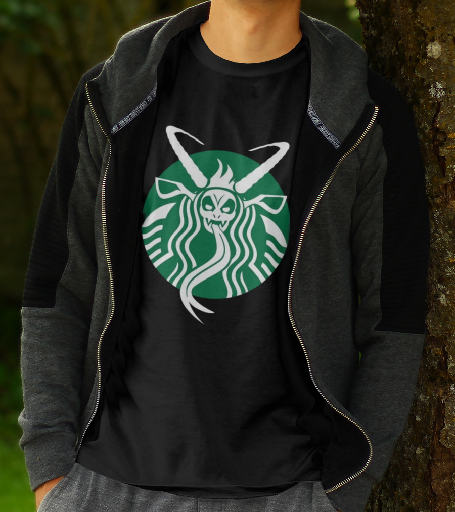 Starbucks Krampuspresso Christmas Coffee Monster Design T-Shirt