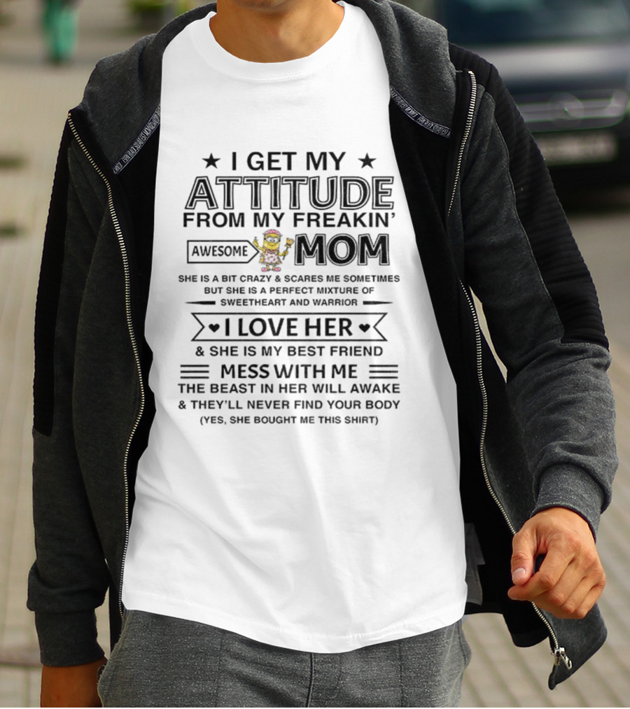Minion Attitude Awesome Mom Perfect Sweetheart Warrior Best Friend T-Shirt