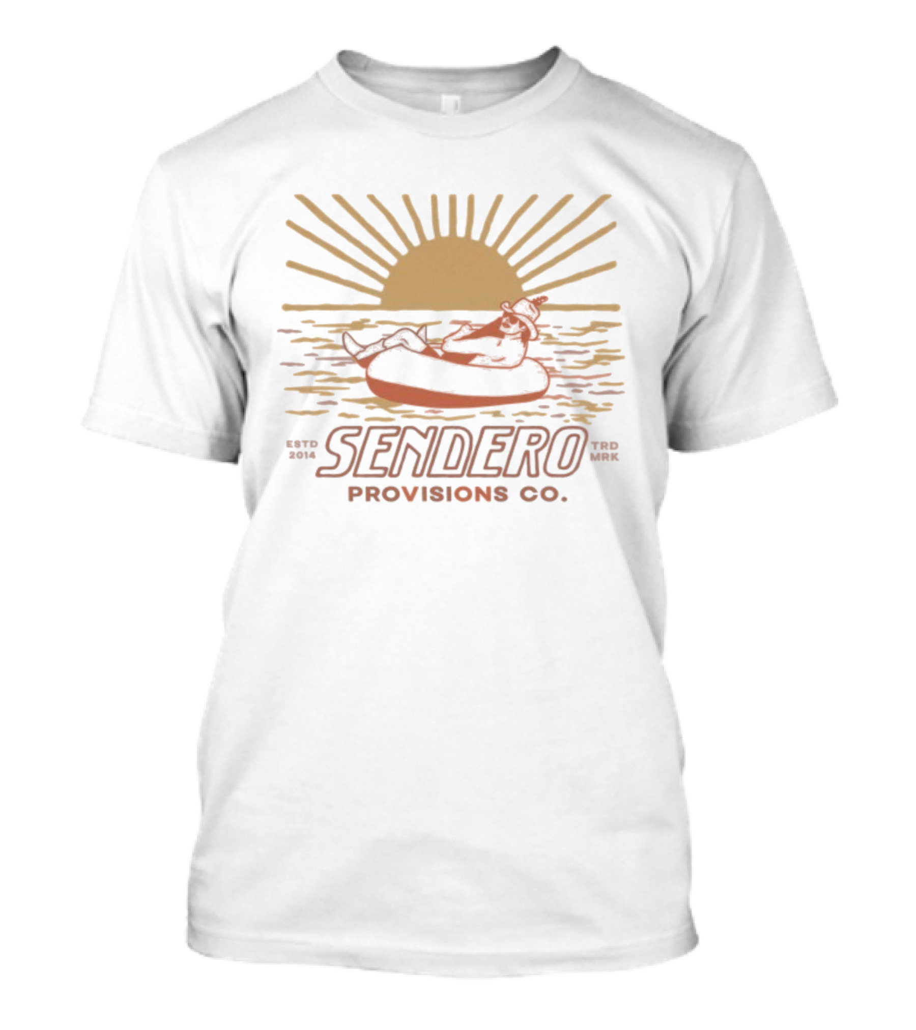 Sendero Provisions Co Out Yonder Est 2014 Sun And River Scene T-Shirt