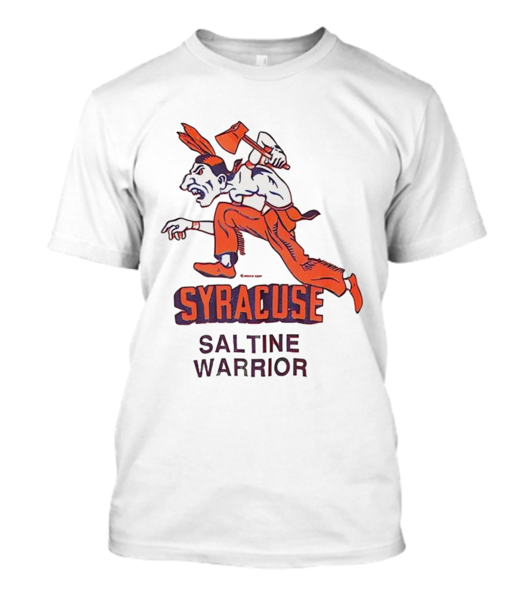 Syracuse Saltine Warrior Vintage Mascot Image T-Shirt