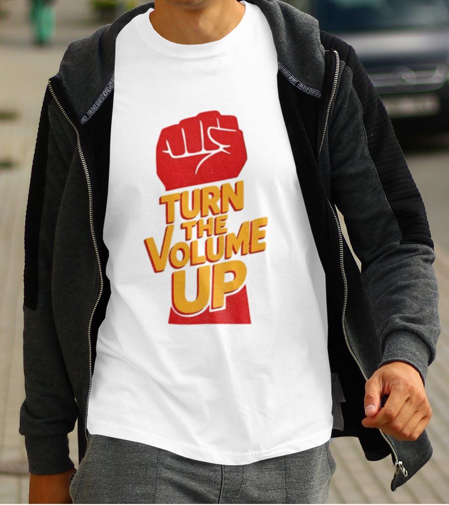 Turn The Volume Up Progressive Fist Symbol Mayor Mamdani NYC Elections 2025 T-Shirt