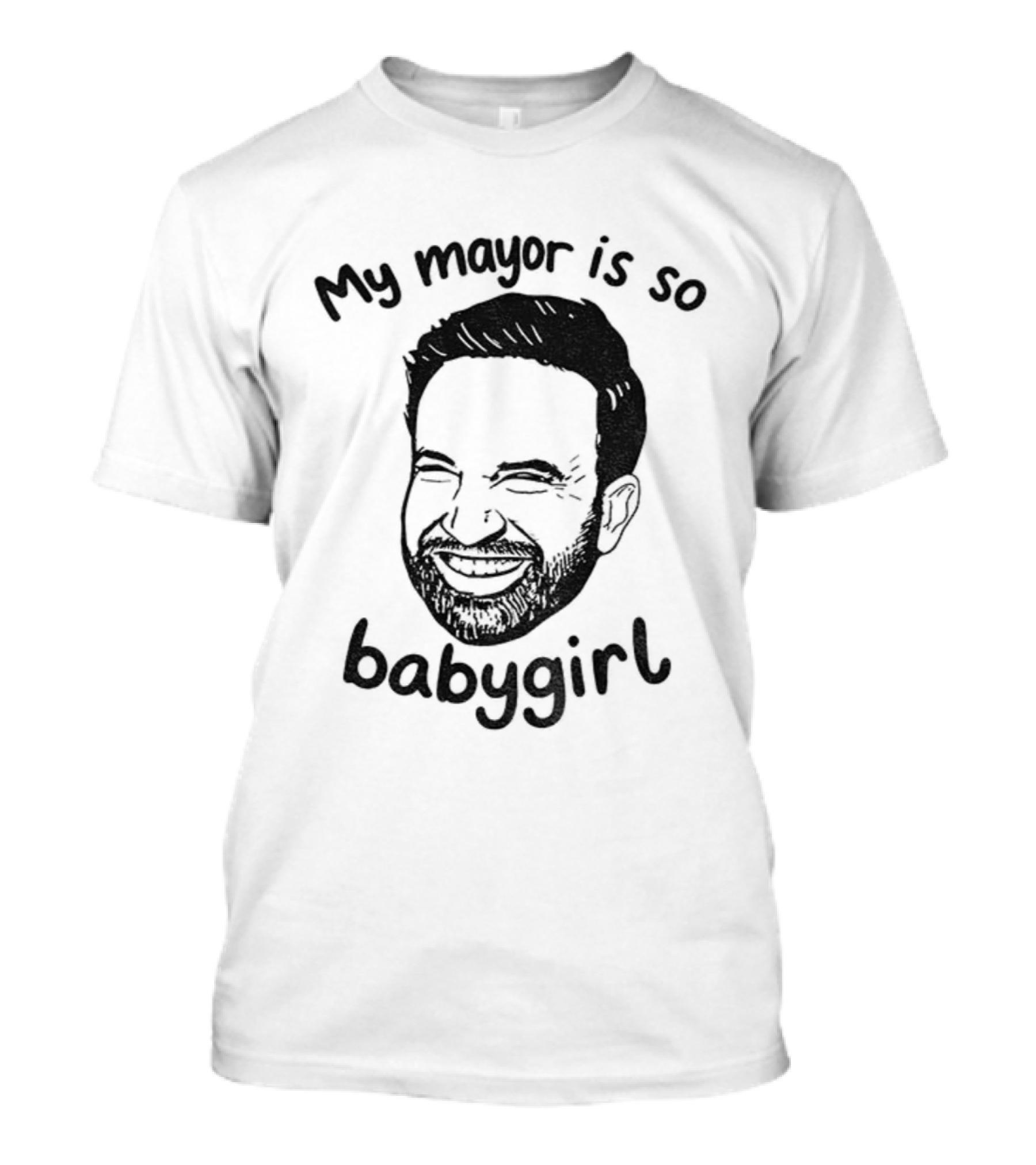 My Mayor Is So Babygirl Zohran Mamdani Big Face Smile T-Shirt