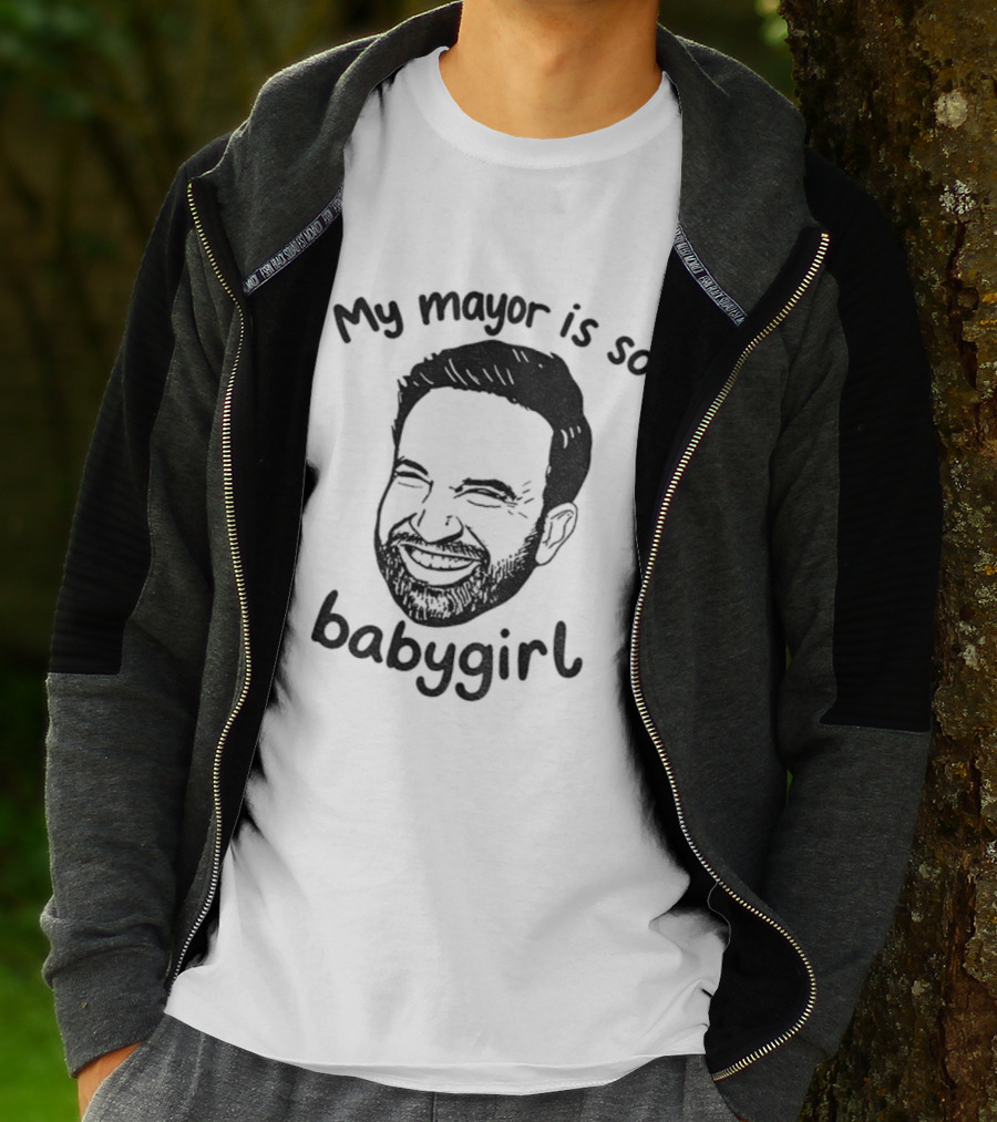 My Mayor Is So Babygirl Zohran Mamdani Big Face Smile T-Shirt