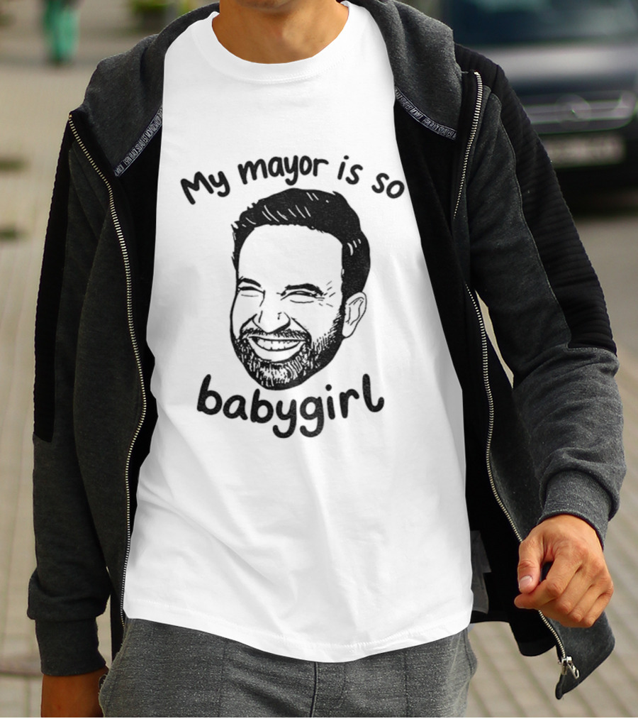 My Mayor Is So Babygirl Zohran Mamdani Big Face Smile T-Shirt