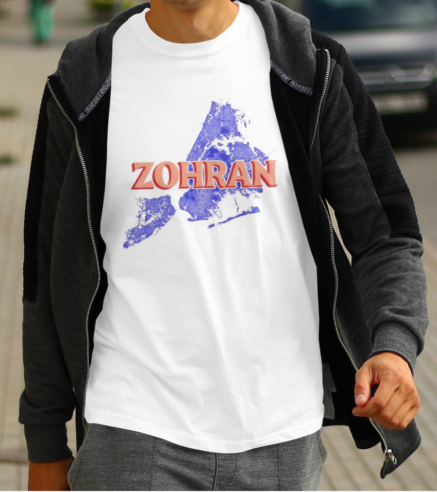 Zohran Mamdani NYC Mayor 2025 Campaign Blue Map Design T-Shirt