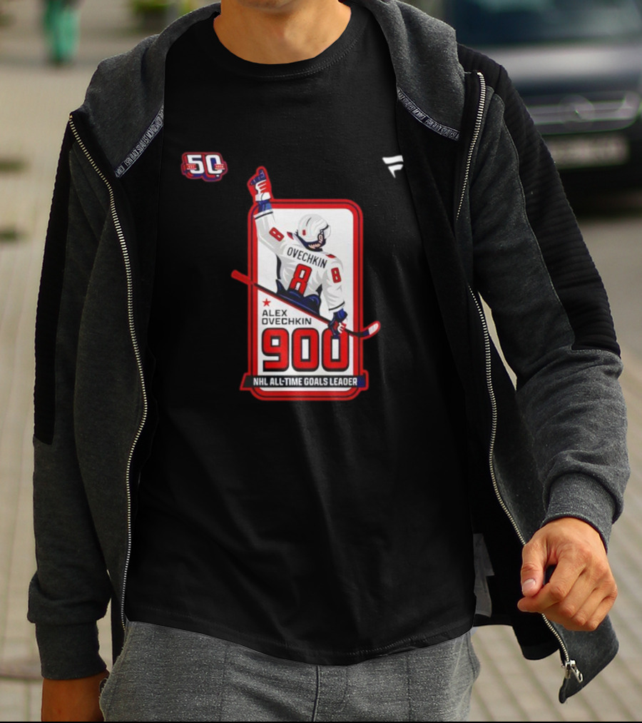 Alex Ovechkin NHL All-Time Goals Leader 900 Goals 50th Anniversary 2025 T-Shirt