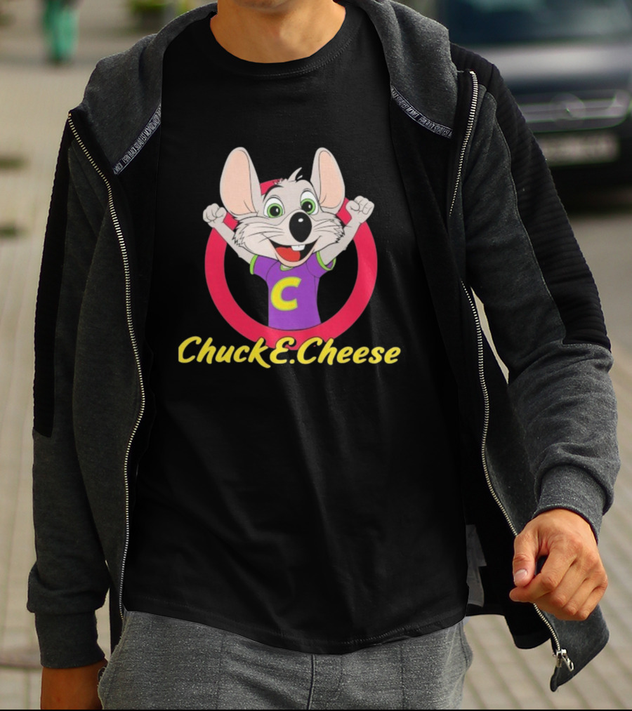 Chuck E Cheese Celebratory Character Circle T-Shirt