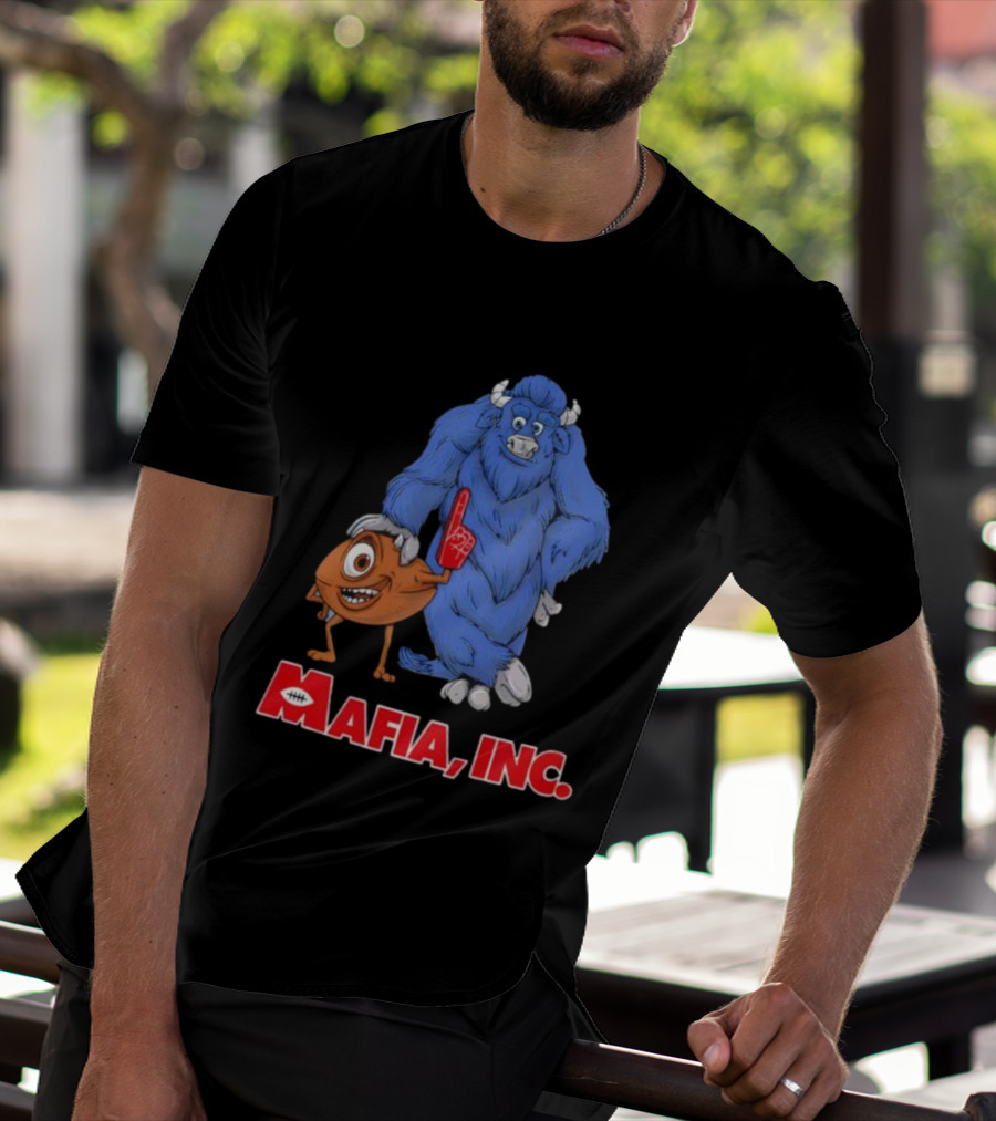 Buffalo Bills Mafia Inc Mascot Big Blue Yeti And Football Character T-Shirt