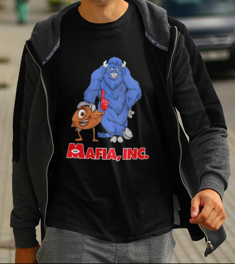 Buffalo Bills Mafia Inc Mascot Big Blue Yeti And Football Character T-Shirt