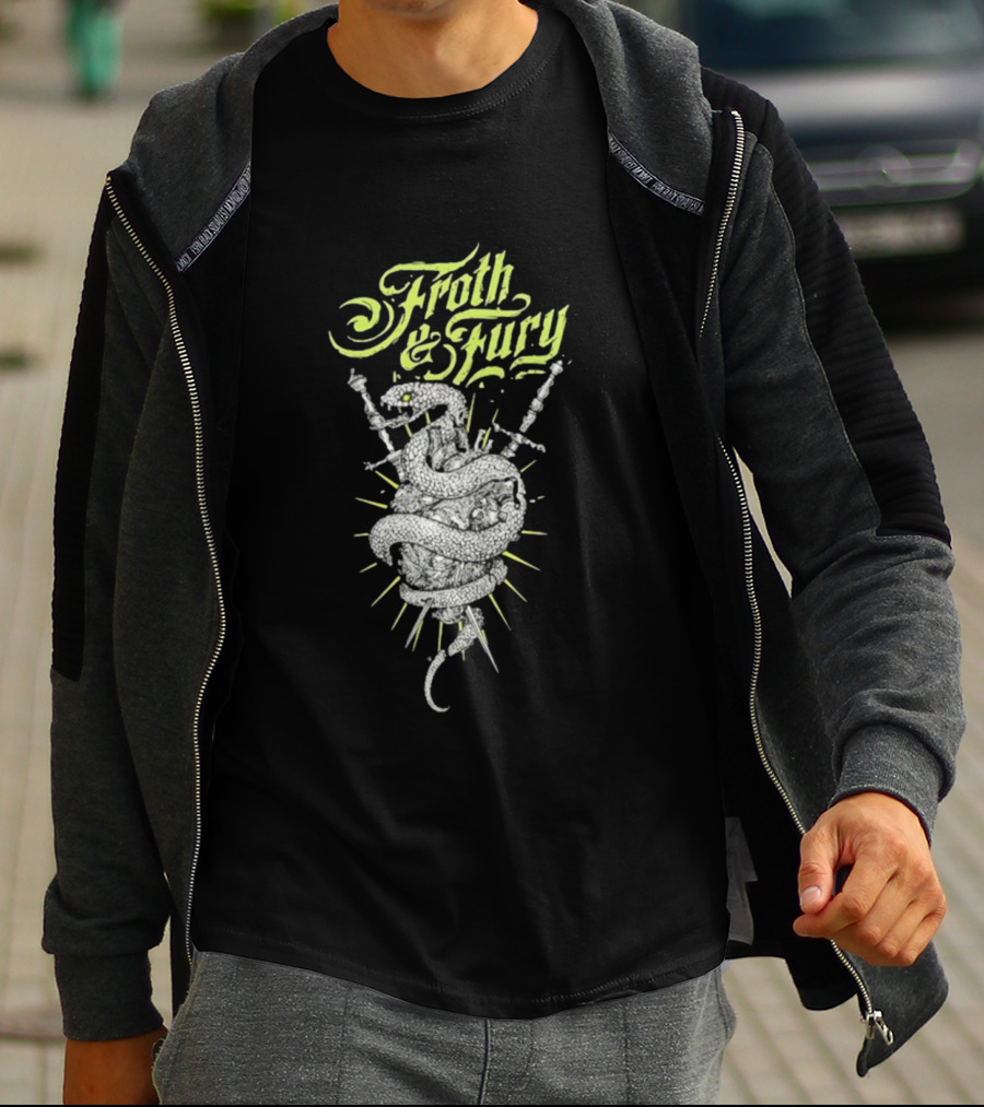 Froth & Fury Snake Heart With Swords Perth T-Shirt