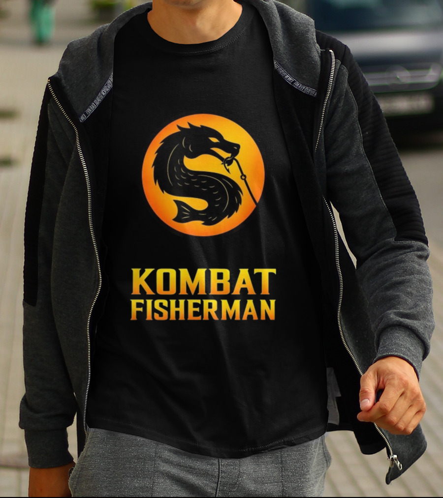 Kombat Fisherman Salmon Fishing Combat Gaming T-Shirt