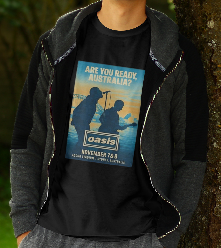 Oasis Are You Ready Australia Accor Stadium Sydney Concert November 7-8 2025 T-Shirt