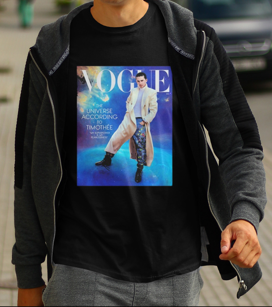US Vogue Timothée Chalamet December Issue The Universe According To Timothée T-Shirt