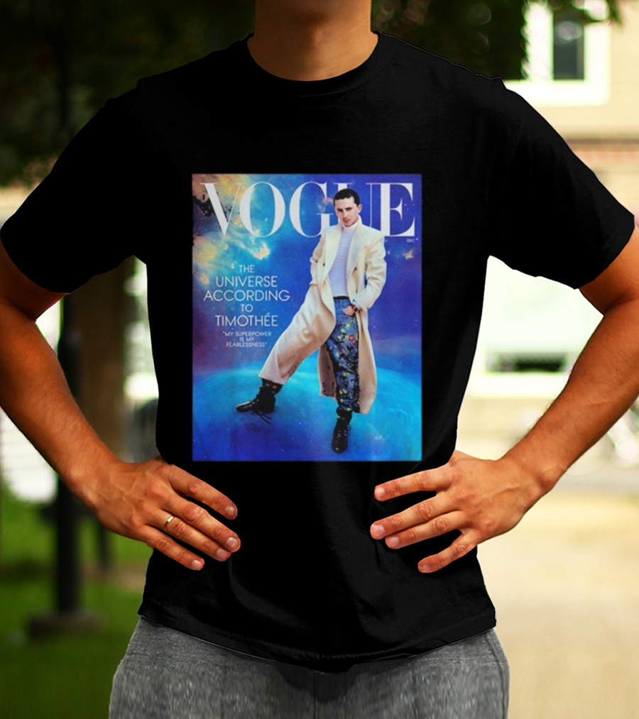 US Vogue Timothée Chalamet December Issue The Universe According To Timothée T-Shirt
