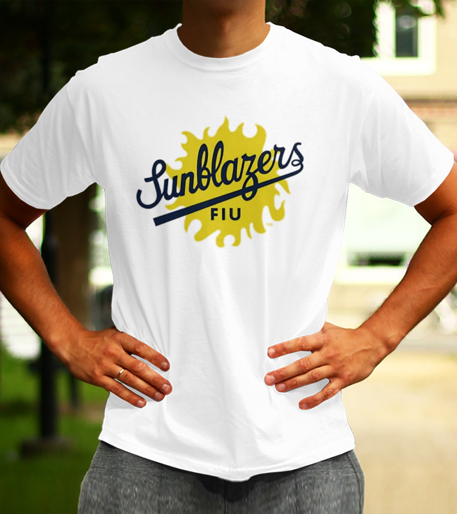 FIU Sunblazers NCAA Football Team Logo Retro Style T-Shirt