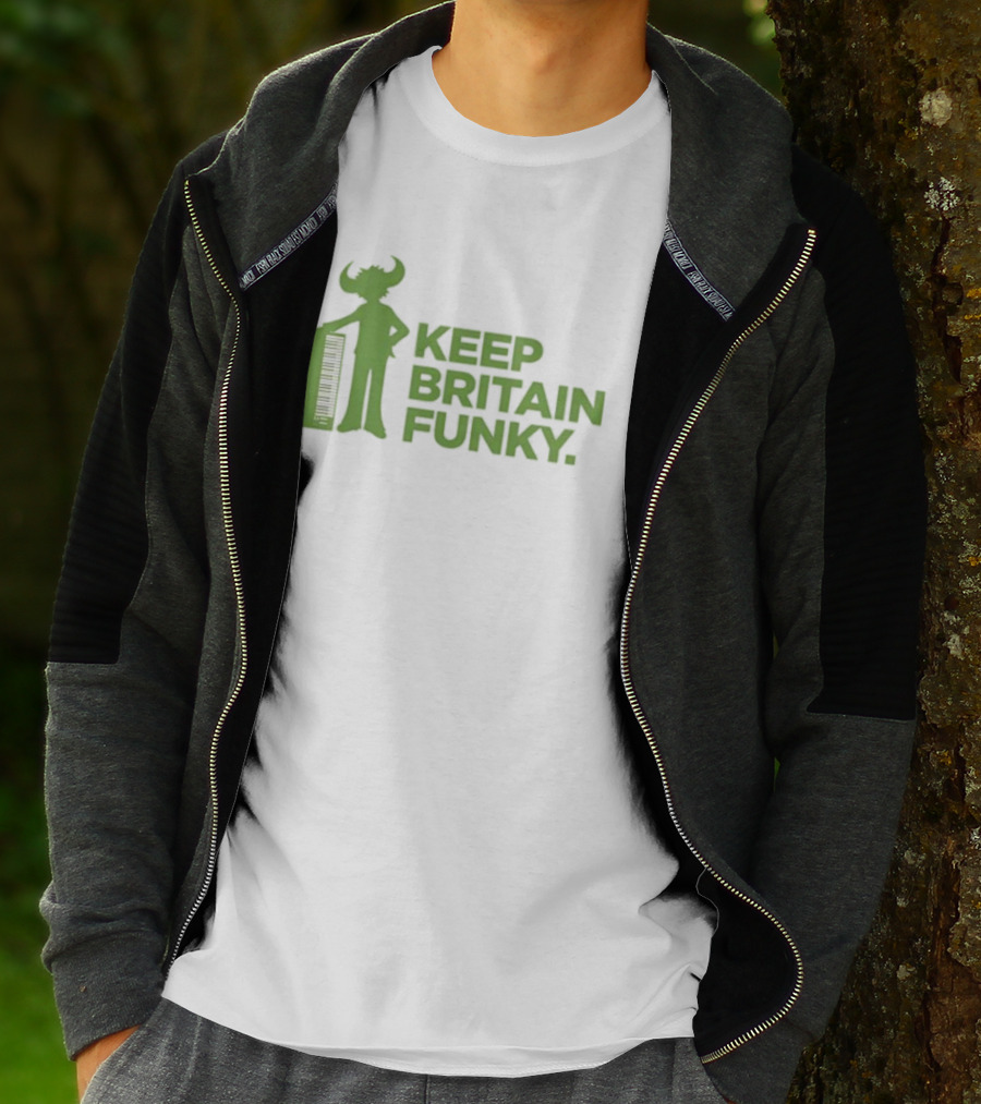 Keep Britain Funky Buffalo Man Keyboardist T-Shirt