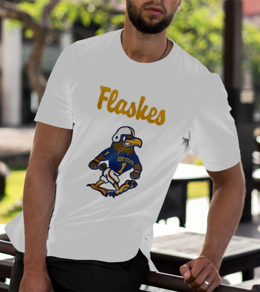Kent State Golden Flashes Mascot Football Blue Jersey T-Shirt