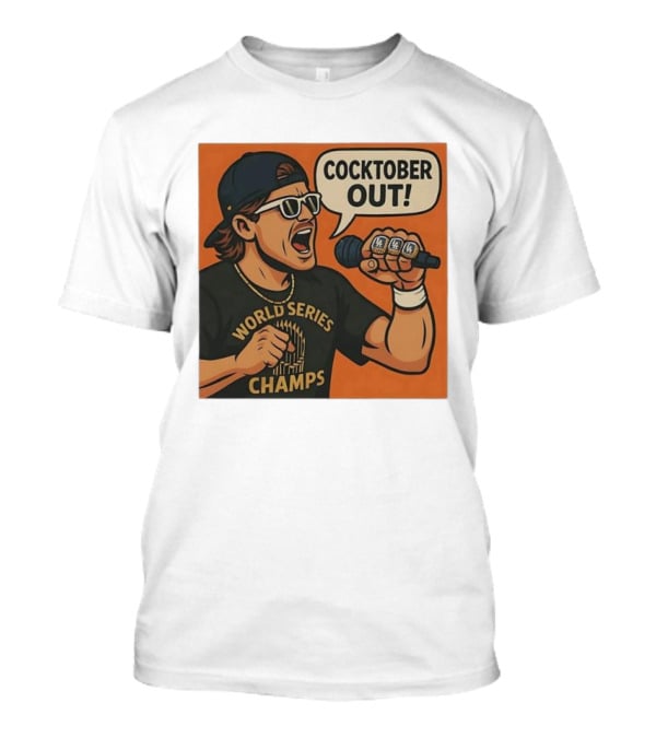 Kiké Hernandez Cocktober Out World Series Champs Dodgers Microphone T-Shirt