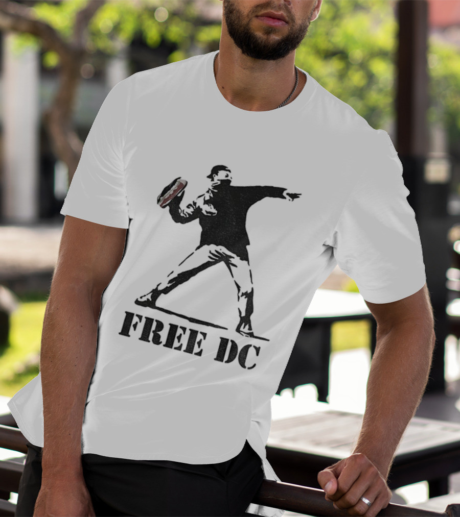 Free DC Sandwich Thrower Banksy Style T-Shirt