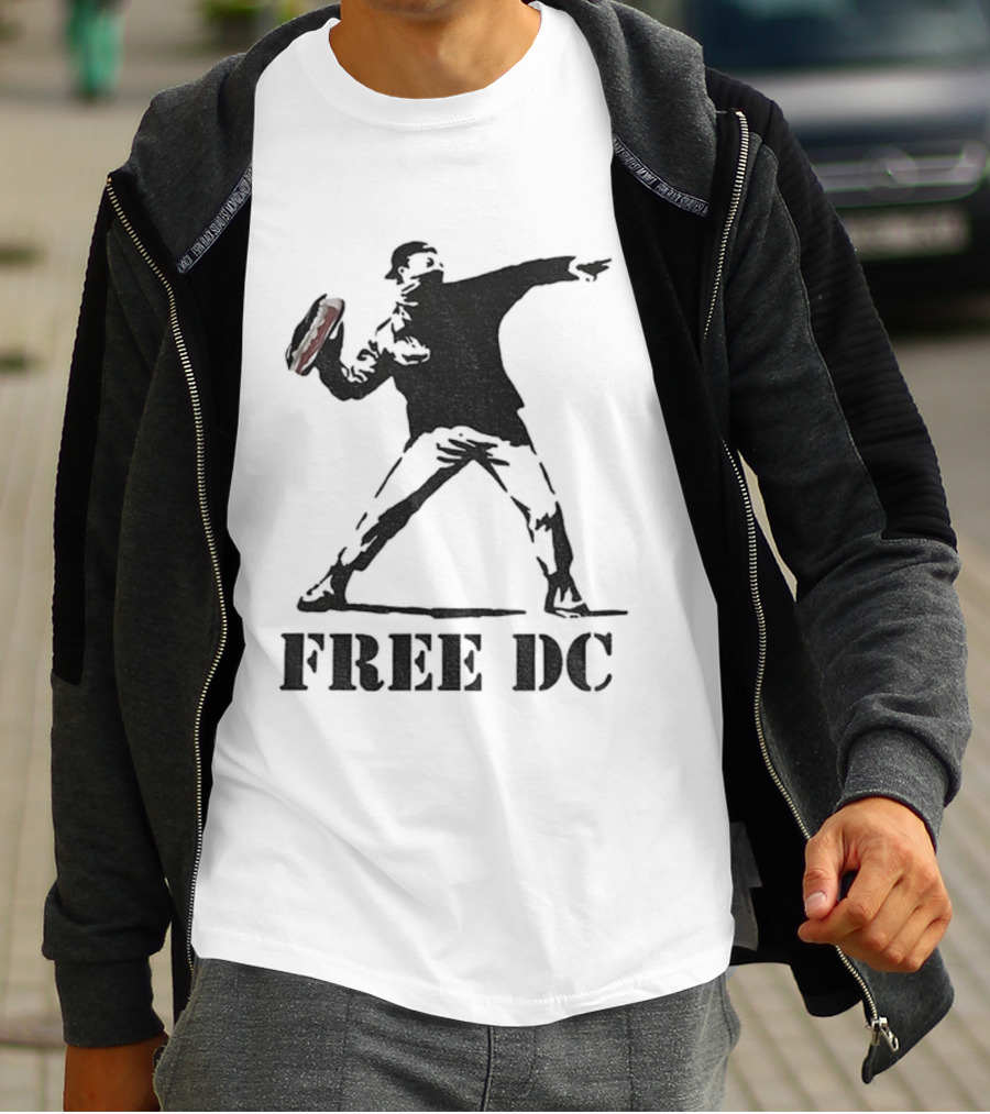 Free DC Sandwich Thrower Banksy Style T-Shirt