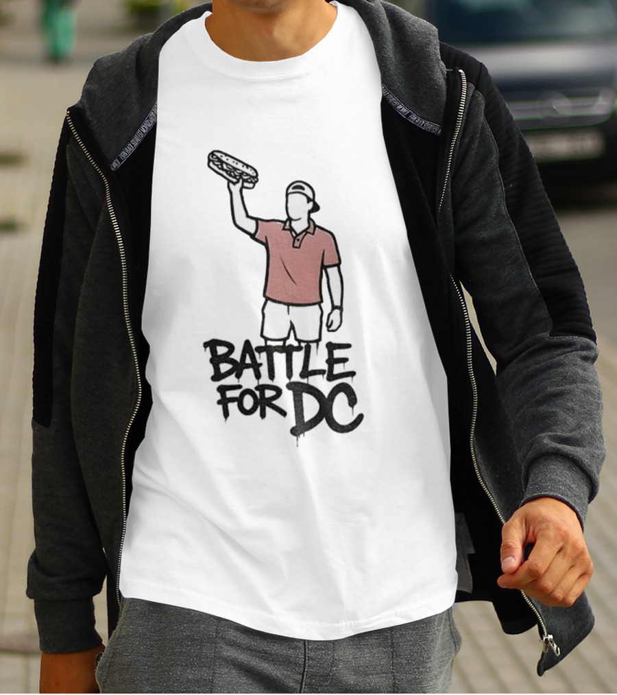 Sandwich Guy Battle For DC Anti Trump Graphic Tee T-Shirt