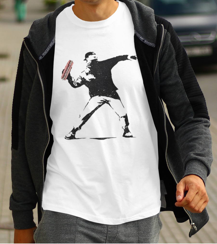 Sandwich Slinger FTW Iconic Sandwich Revolution Guy Throwing Sandwich T-Shirt