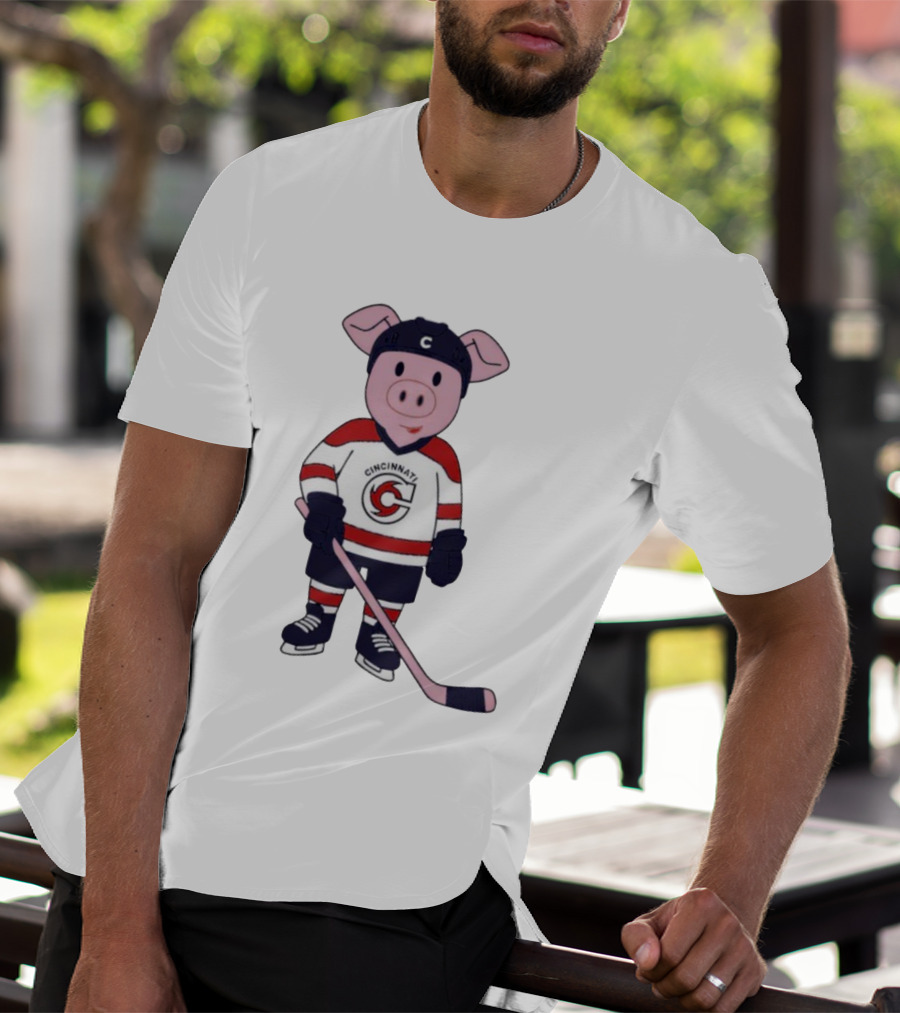 Mom Dad Choppy Puck Chop Kids Mascot Cincinnati Hockey T-Shirt