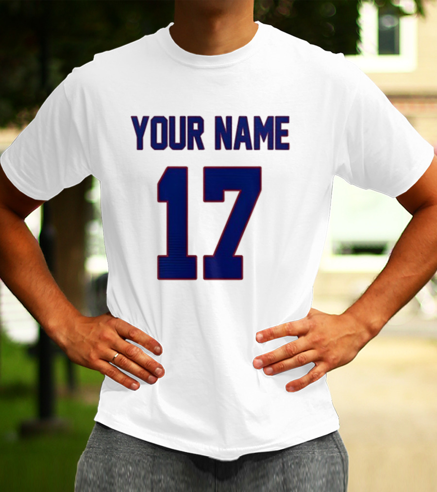 New York Giants Your Name 17 Old School Fits 2025 Football T-Shirt