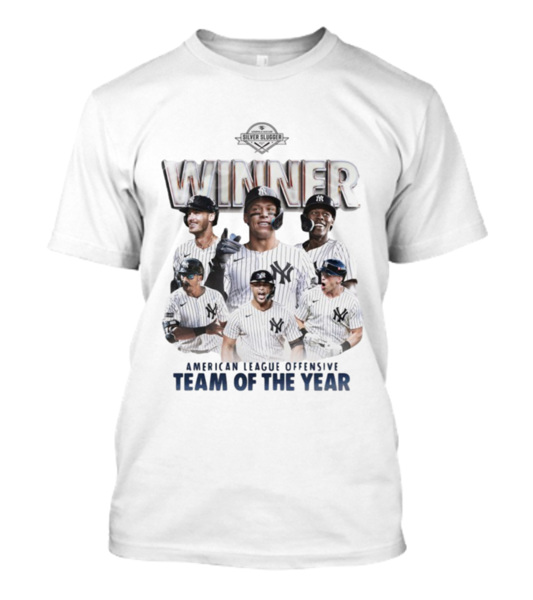 New York Yankees Silver Slugger Winner American League Team Of The Year T-Shirt