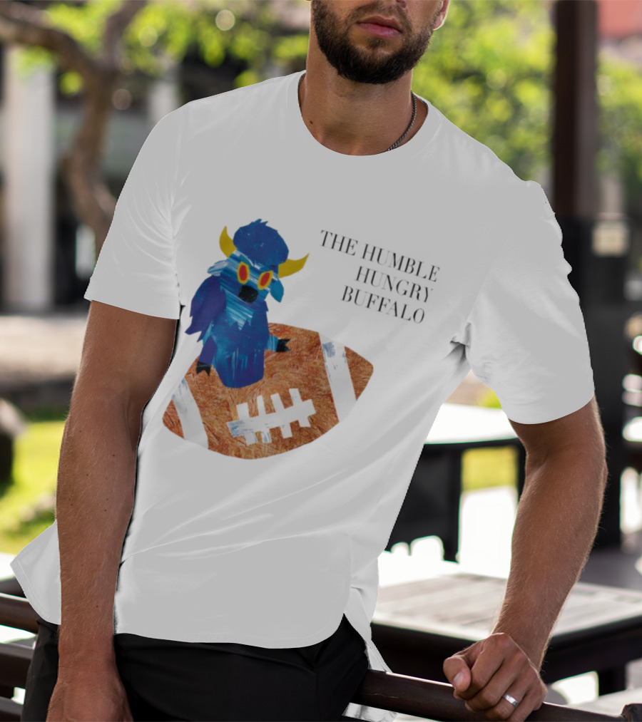 The Humble Hungry Buffalo Riding A Football T-Shirt