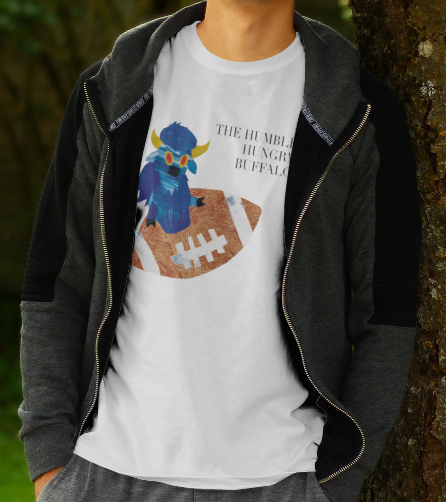 The Humble Hungry Buffalo Riding A Football T-Shirt