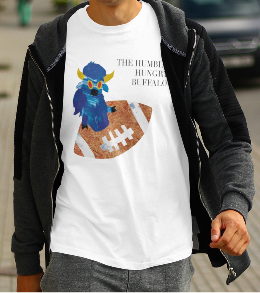 The Humble Hungry Buffalo Riding A Football T-Shirt