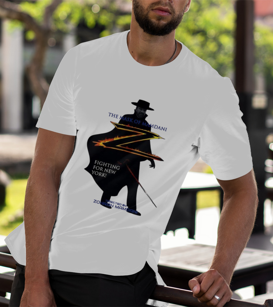 The Mask Of Mamdani Fighting For New York Directed By Zohran Mamdani T-Shirt