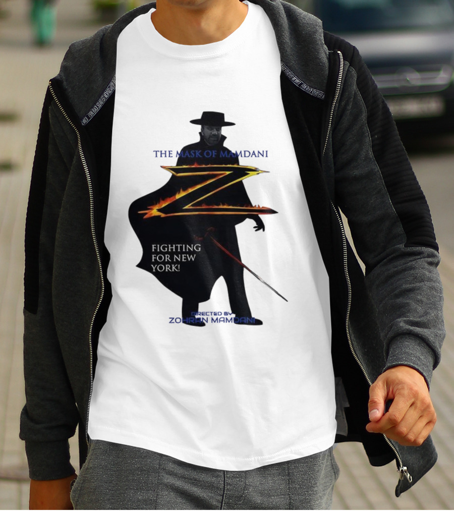 The Mask Of Mamdani Fighting For New York Directed By Zohran Mamdani T-Shirt