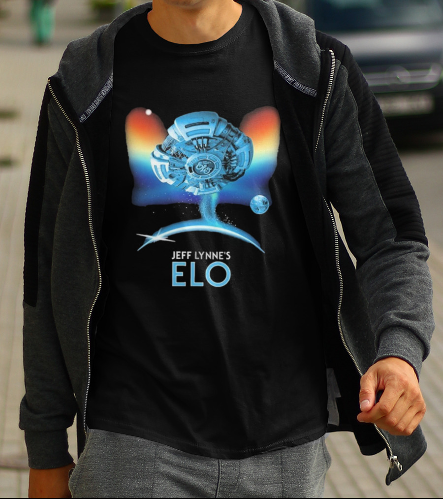 Jeff Lynne’s ELO Spaceship With Rainbow Astral Light T-Shirt