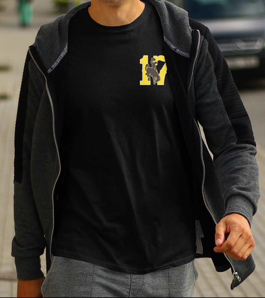 Josh Allen 17 Once A Poke Always A Poke Cowboy Logo T-Shirt