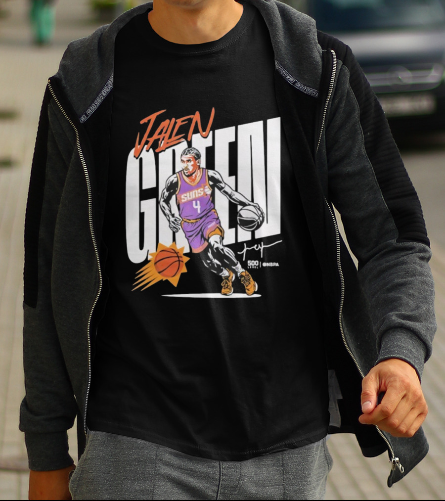 Jalen Green Suns Basketball Vector Number 4 T-Shirt