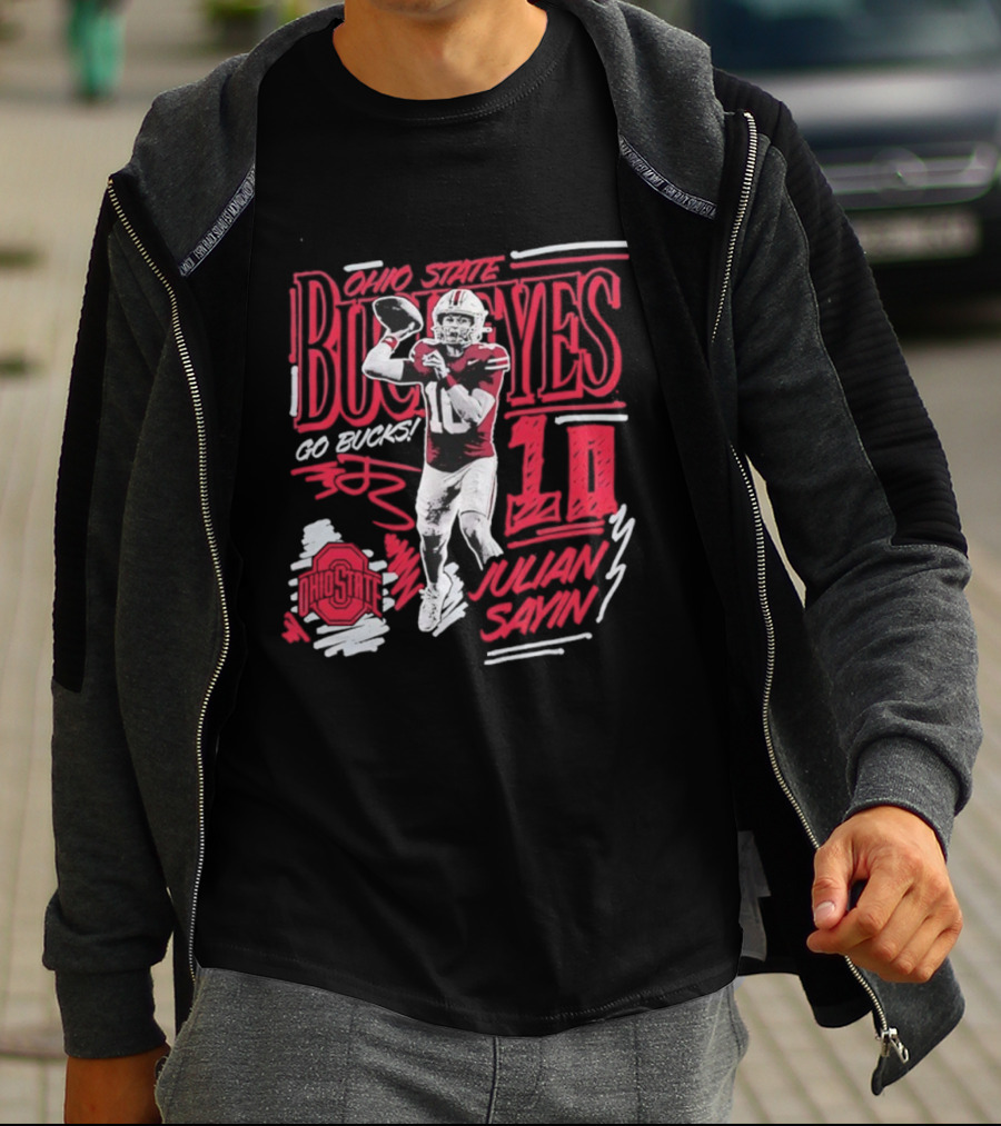 Ohio State Buckeyes Julian Sayin Sharpie Caricature Fashion Player T-Shirt