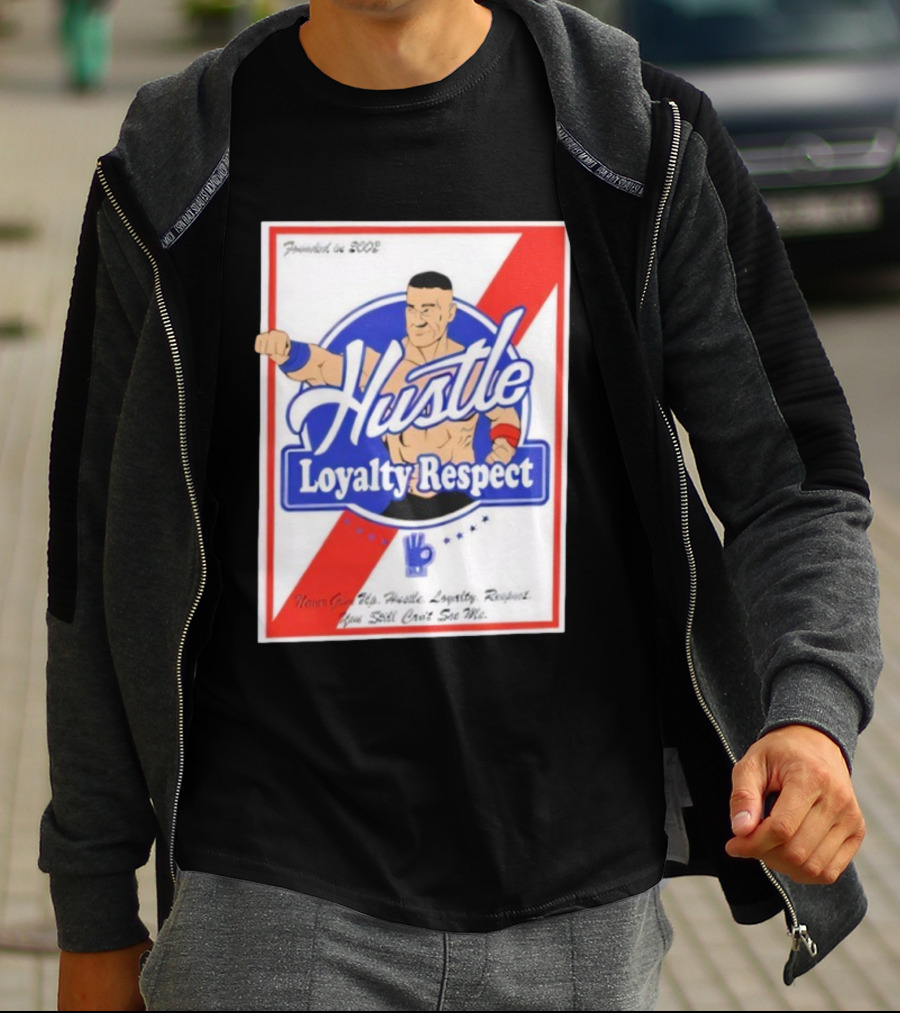 John Cena Hustle Loyalty Respect Never Give Up You Can't See Me WWE 2004 T-Shirt