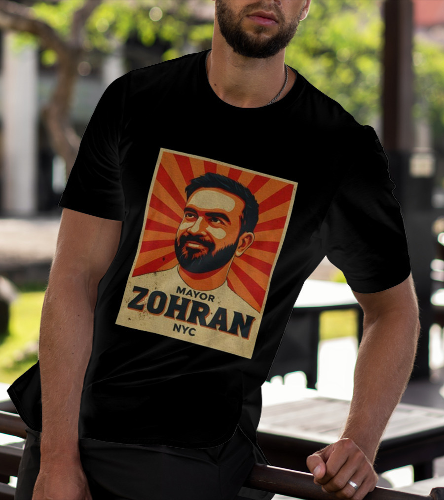 MAYOR ZOHRAN NYC Vintage Political Campaign Retro Style T-Shirt
