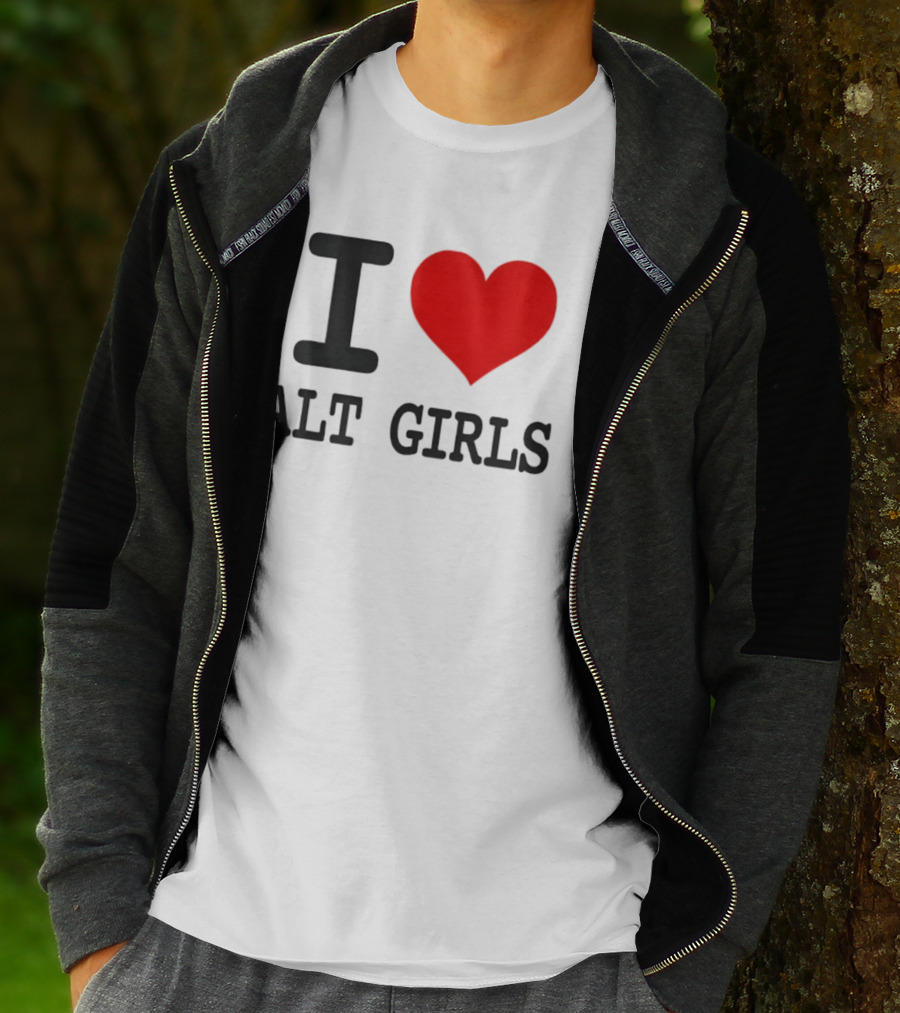 I Love Alt Girls Funny I Heart Design T-Shirt