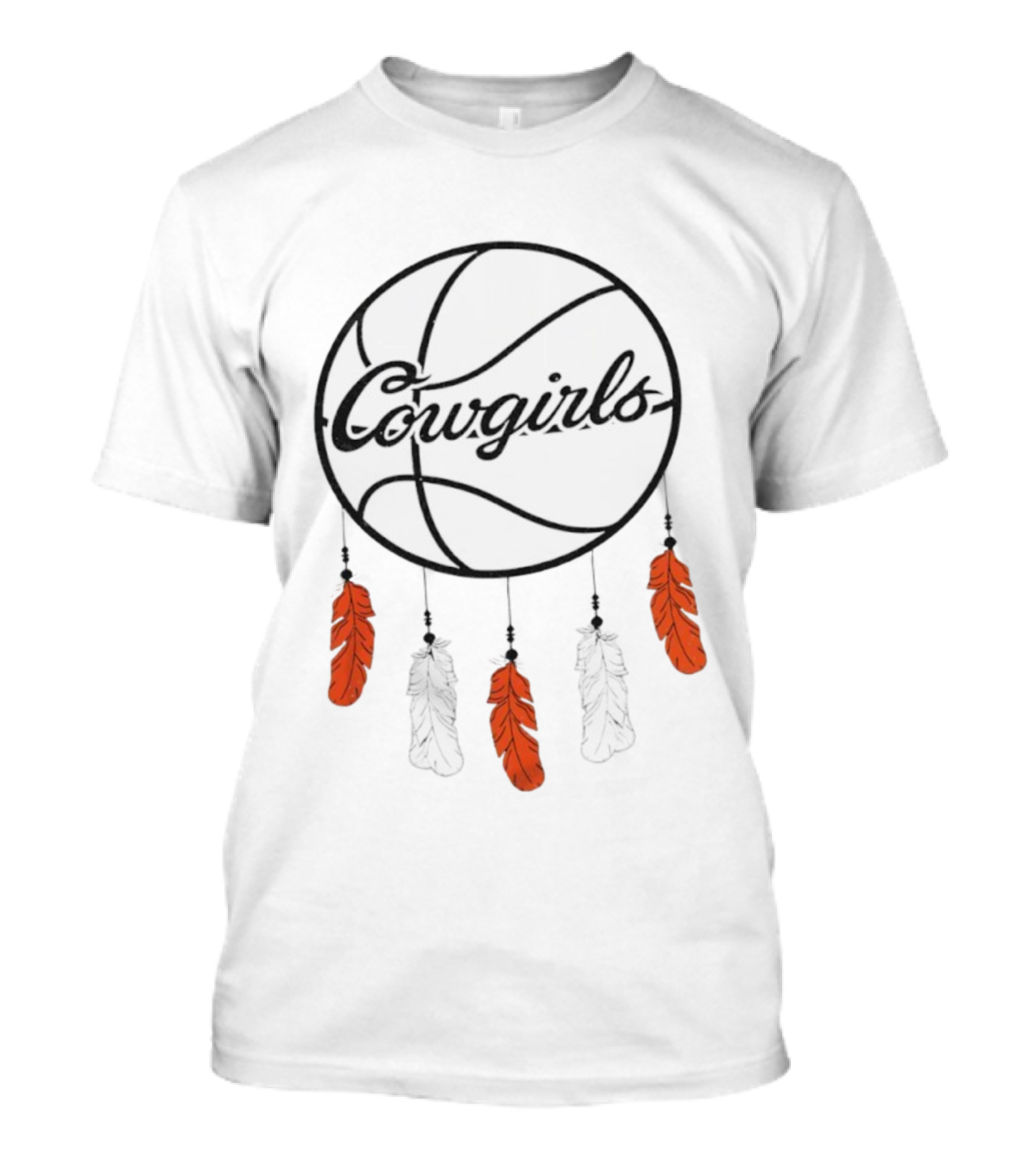Oklahoma State Cowgirls Basketball Dreamcatcher Feathers T-Shirt