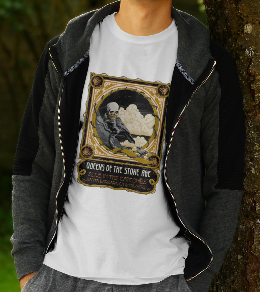 Queens Of The Stone Age Alive In The Catacombs Santa Barbara CA 11/08/2023 T-Shirt