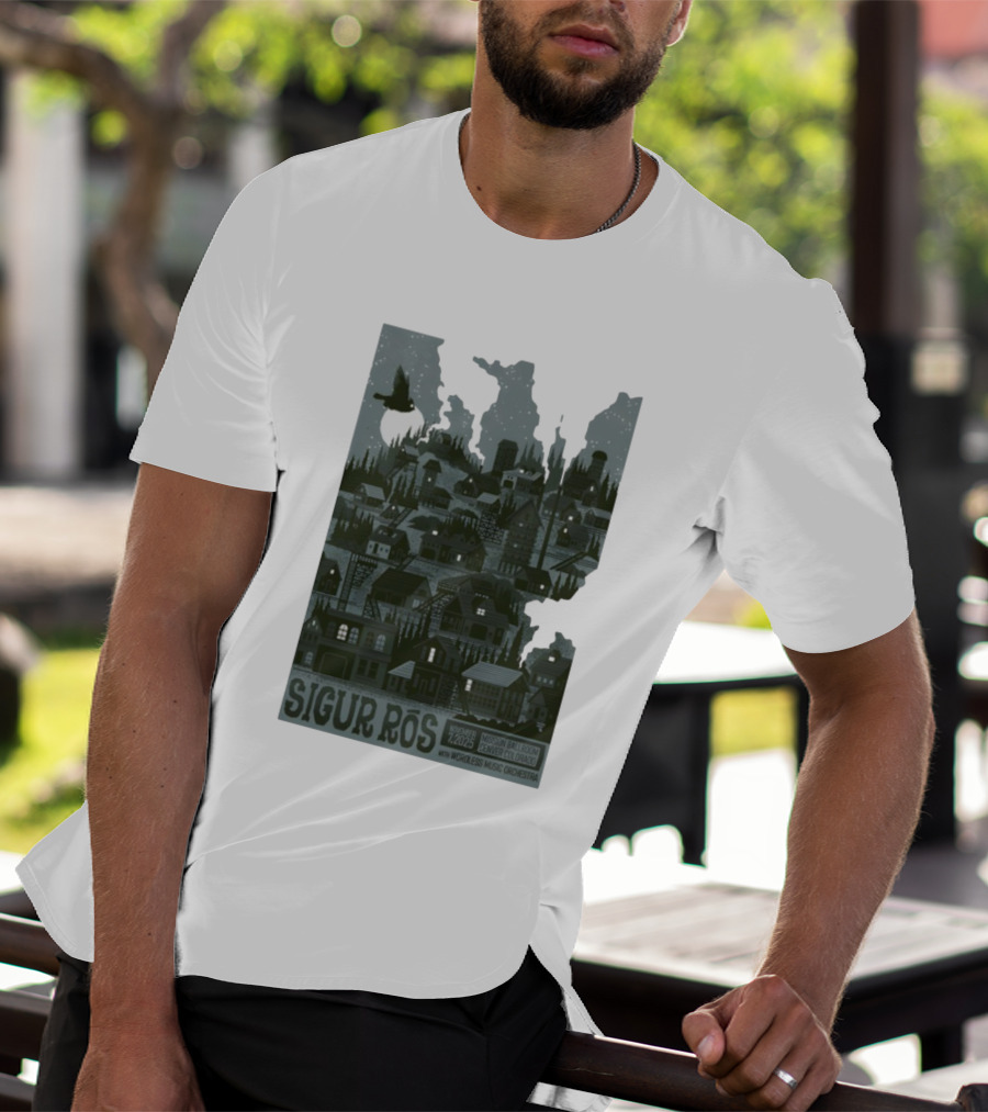 Sigur Rós November 7 2025 Mission Ballroom Denver Colorado With Wordless Music Orchestra T-Shirt