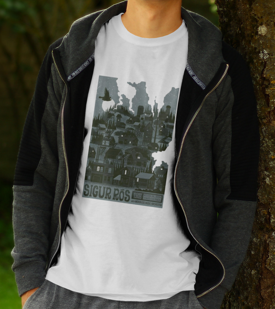 Sigur Rós November 7 2025 Mission Ballroom Denver Colorado With Wordless Music Orchestra T-Shirt