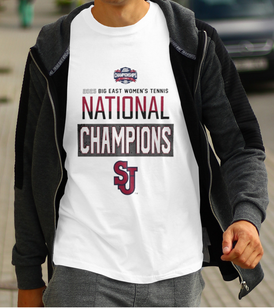 St John’s Red Storm 2025 Big East Women’s Tennis National Champions T-Shirt
