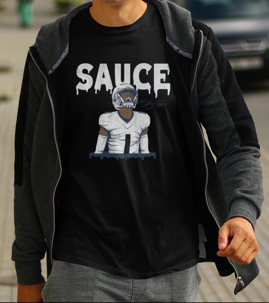 Sauce Gardner Drip Signature Football Style Number 1 T-Shirt