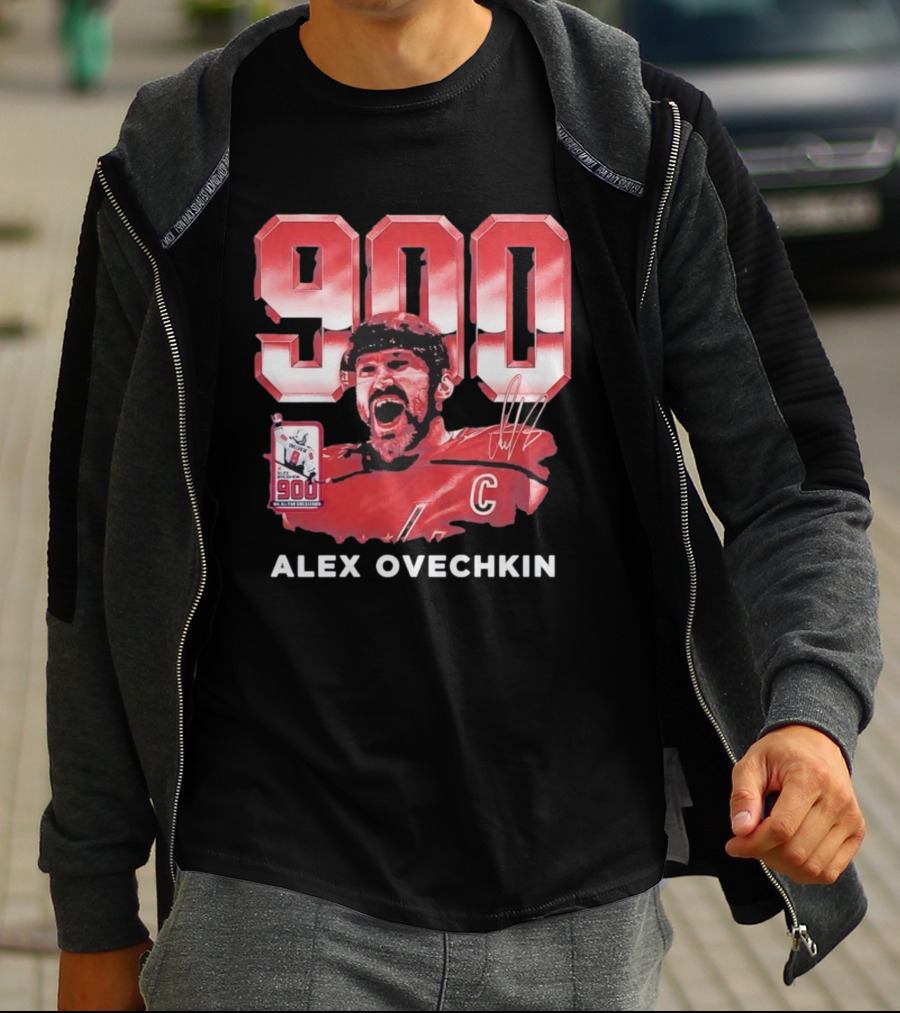 Alex Ovechkin 900 Career Goals Washington Capitals Signature T-Shirt