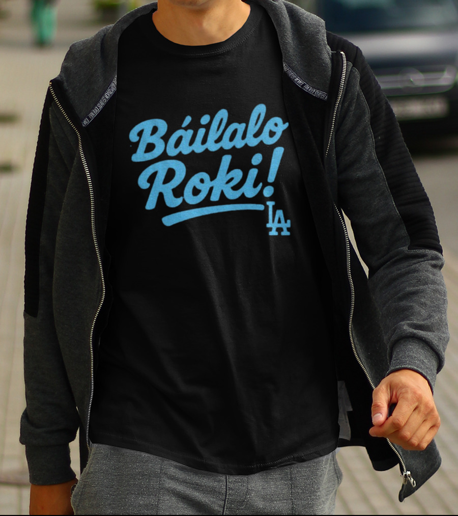 Báilalo Roki LA Dodgers Baseball Roki Sasaki T-Shirt